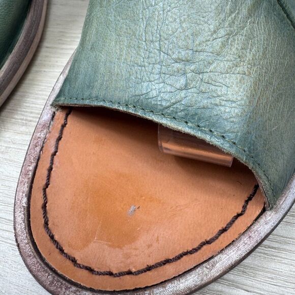 Free People Mont Blanc Sandals Womens 6 Green Leather